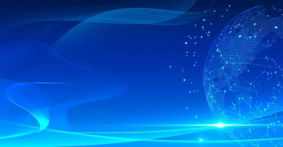 科技藍色漸變互聯(lián)網大數據背景